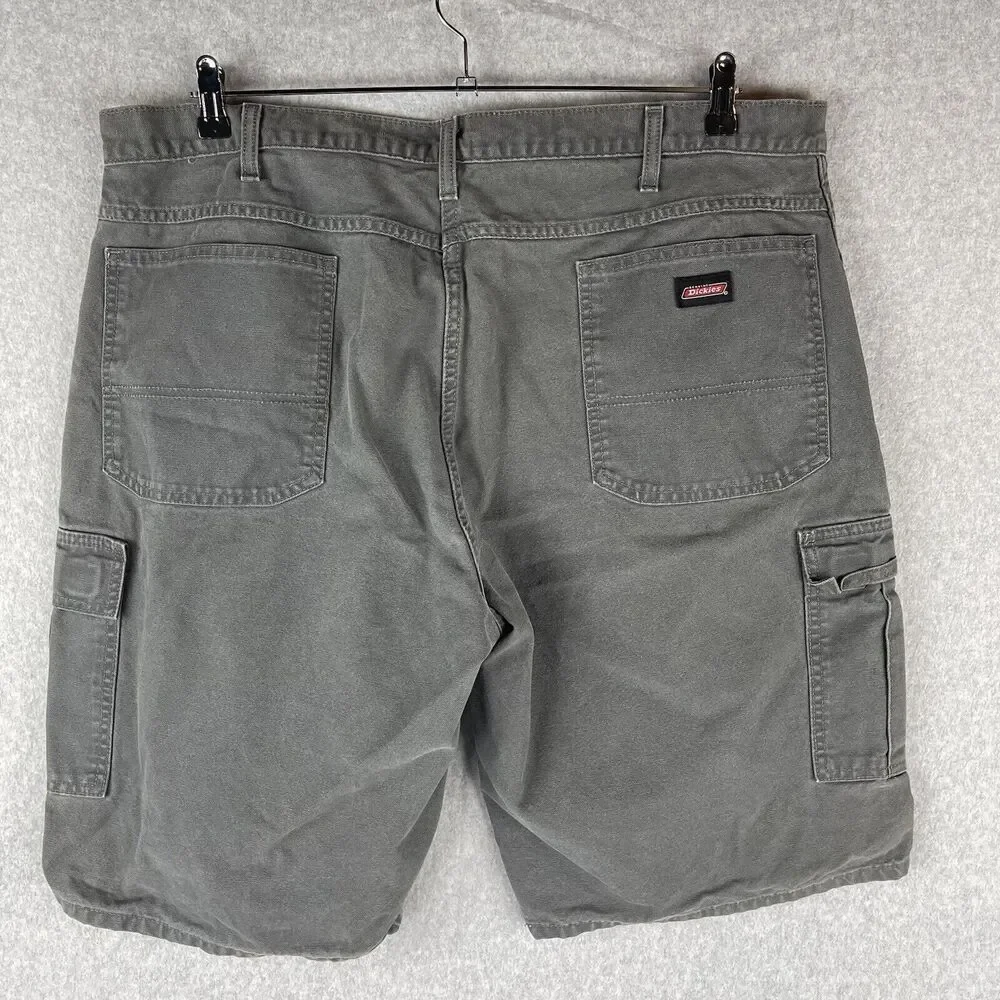 Dickies Mens Sz 42 Shorts Carpenter Jean Grey Relaxed Fit‎ Work Painter Denim